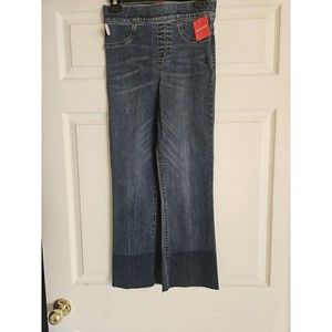 NEW Spanx Cropped Flare Jeans Size Small Pull On Medium Wash 20231R NWT $128